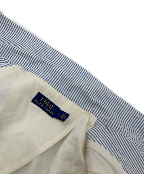 POLO RALPH LAUREN（ポロ・ラルフローレン）POLO RALPH LAUREN (ポロ・ラルフローレン) シアサッカーセットアップ　ストライプ スカイブルー×ホワイト サイズ:6の古着・服飾アイテム