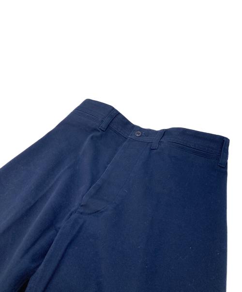 POLO RALPH LAUREN（ポロ・ラルフローレン）POLO RALPH LAUREN (ポロ・ラルフローレン) コットン ツイル ワイドレッグ パンツ ネイビー サイズ:6の古着・服飾アイテム