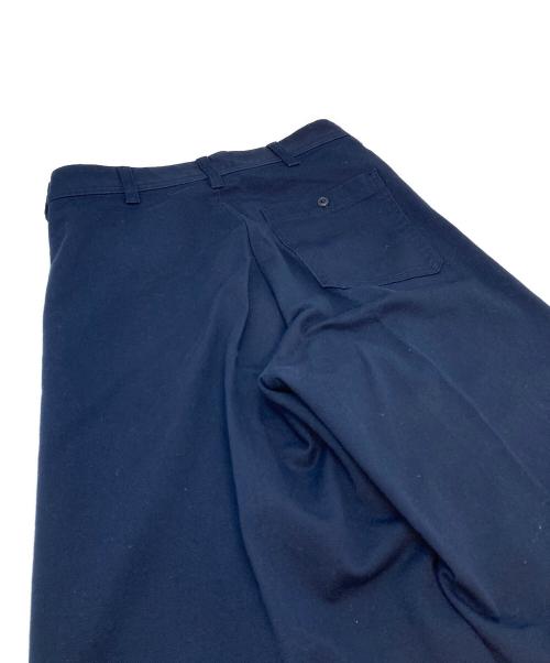 POLO RALPH LAUREN（ポロ・ラルフローレン）POLO RALPH LAUREN (ポロ・ラルフローレン) コットン ツイル ワイドレッグ パンツ ネイビー サイズ:6の古着・服飾アイテム