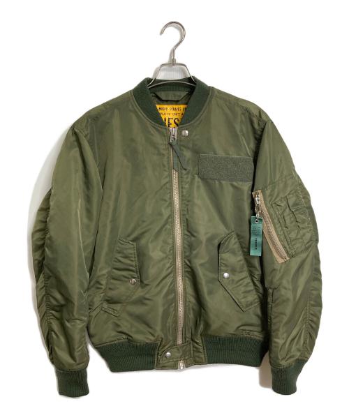 DIESEL（ディーゼル）DIESEL (ディーゼル) MA-1ジャケット　フライトジャケット オリーブ サイズ:Mの古着・服飾アイテム