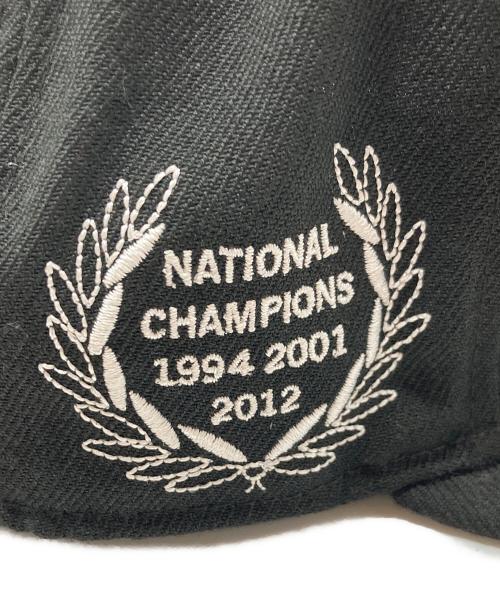 SUPREME（シュプリーム）Supreme (シュプリーム) New Era (ニューエラ) National Champions Box Logo  ナショナルチャンピオンシップ　ボックスロゴ　キャップ　ウールキャップ ブラック サイズ:7 3/4 61.5cmの古着・服飾アイテム