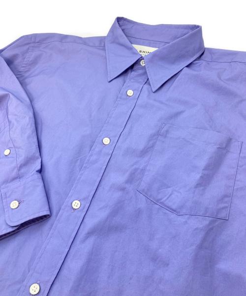 THE SHINZONE（ザ シンゾーン）THE SHINZONE (ザ シンゾーン) ショートシャツ　コットンシャツ　日本製 パープル サイズ:36の古着・服飾アイテム
