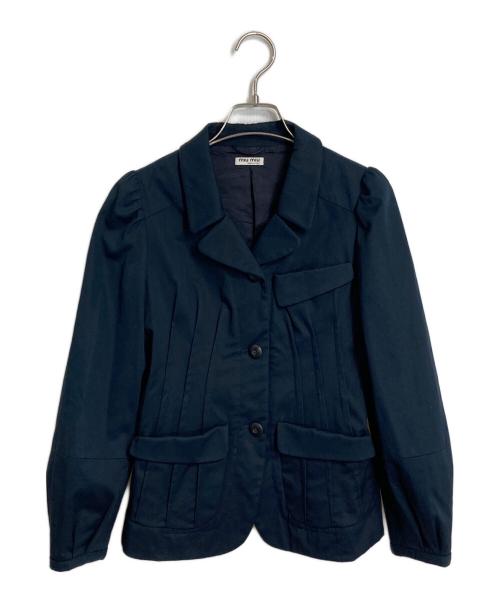 MIU MIU（ミュウミュウ）MIU MIU (ミュウミュウ) 00’S 3Bタックジャケット テーラードジャケット　イタリア製 ネイビー サイズ:36の古着・服飾アイテム