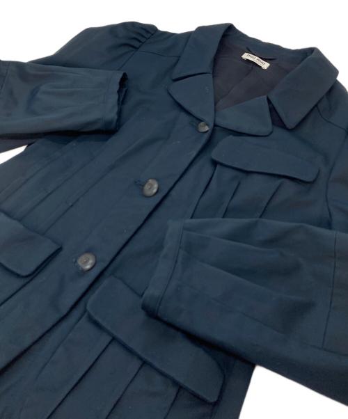 MIU MIU（ミュウミュウ）MIU MIU (ミュウミュウ) 00’S 3Bタックジャケット テーラードジャケット　イタリア製 ネイビー サイズ:36の古着・服飾アイテム