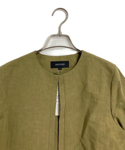 UNTITLED（アンタイトル）UNTITLED (アンタイトル) タイプライタージャケット　ノーカラージャケット オリーブ サイズ:1の古着・服飾アイテム