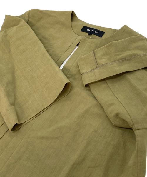 UNTITLED（アンタイトル）UNTITLED (アンタイトル) タイプライタージャケット　ノーカラージャケット オリーブ サイズ:1の古着・服飾アイテム