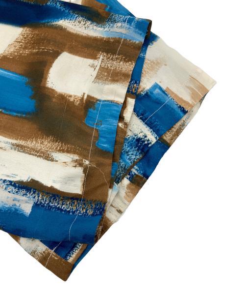 CONVERSE TOKYO（コンバーストウキョウ）CONVERSE TOKYO (コンバーストウキョウ) 総柄サテンパンツ ブルー×ブラウン サイズ:Freeの古着・服飾アイテム