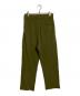 MM6 Maison Margiela (エムエムシックスメゾンマルジェラ) タックパンツ　パイルパンツ　MM6 イタリア製 グリーン サイズ:36：4500円