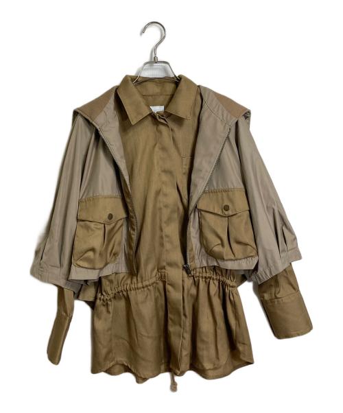 Ameri（アメリ）AMERI (アメリ) 3WAY　JUMBLE MILITARY JACKET  ベージュ サイズ:FREEの古着・服飾アイテム