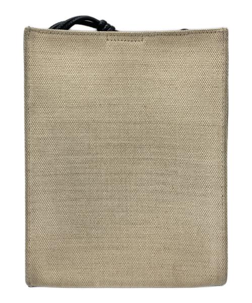 JIL SANDER（ジルサンダー）JIL SANDER (ジルサンダー) ミニロゴ キャンバス ショルダーバッグ TANGLE ミニバッグ ベージュ×ブラック サイズ:実寸参照の古着・服飾アイテム