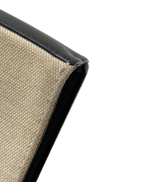 JIL SANDER（ジルサンダー）JIL SANDER (ジルサンダー) ミニロゴ キャンバス ショルダーバッグ TANGLE ミニバッグ ベージュ×ブラック サイズ:実寸参照の古着・服飾アイテム