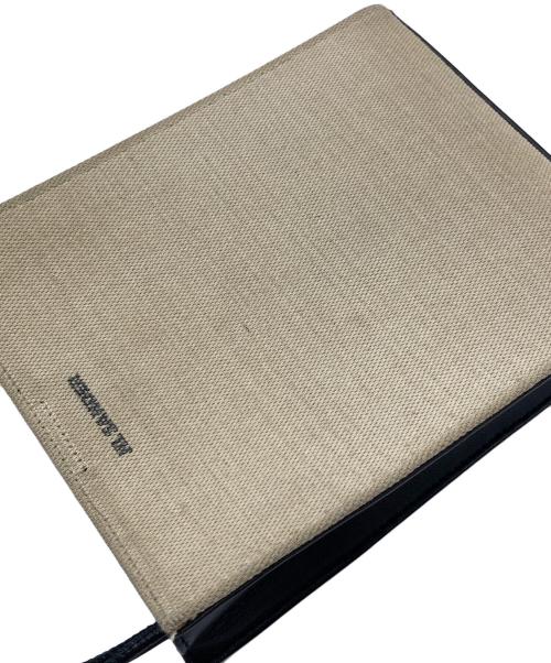 JIL SANDER（ジルサンダー）JIL SANDER (ジルサンダー) ミニロゴ キャンバス ショルダーバッグ TANGLE ミニバッグ ベージュ×ブラック サイズ:実寸参照の古着・服飾アイテム