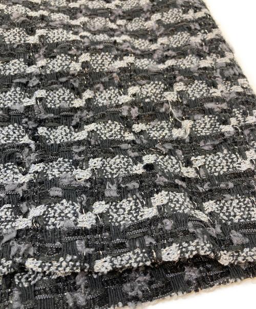 BACCA（バッカ）BACCA (バッカ) ツィード スピンドルワイドスリーブプルオーバー グレー×ブラック サイズ:36の古着・服飾アイテム