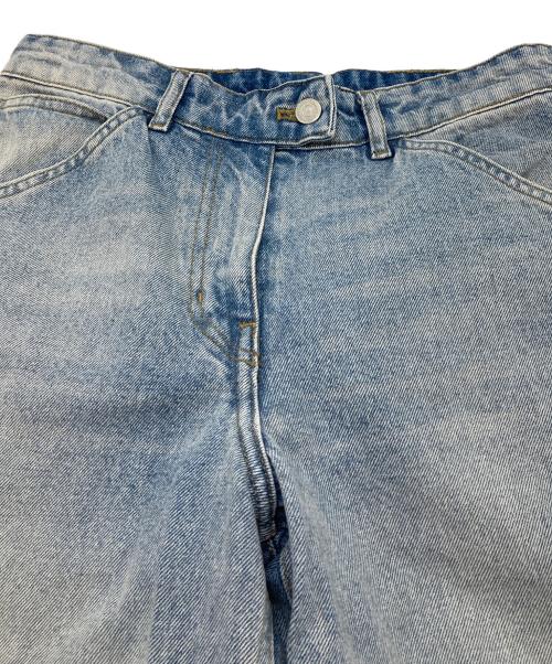 courreges（クレージュ）courreges (クレージュ) ウォッシュドワイドジーンズ　デニムパンツ ブルー サイズ:25の古着・服飾アイテム