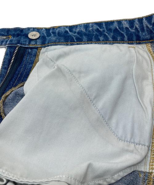 courreges（クレージュ）courreges (クレージュ) ウォッシュドワイドジーンズ　デニムパンツ ブルー サイズ:25の古着・服飾アイテム
