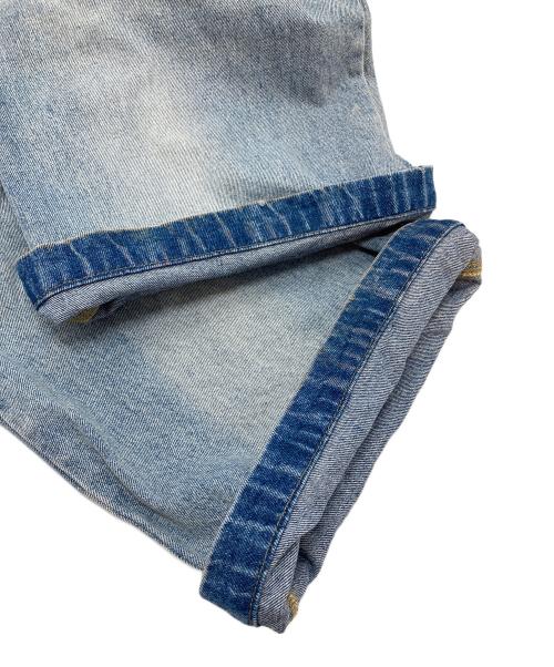 courreges（クレージュ）courreges (クレージュ) ウォッシュドワイドジーンズ　デニムパンツ ブルー サイズ:25の古着・服飾アイテム