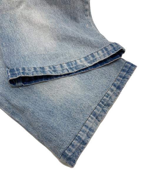 courreges（クレージュ）courreges (クレージュ) ウォッシュドワイドジーンズ　デニムパンツ ブルー サイズ:25の古着・服飾アイテム