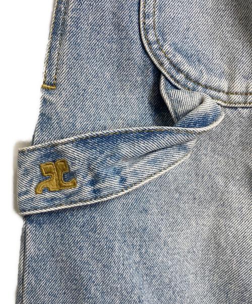 courreges（クレージュ）courreges (クレージュ) ウォッシュドワイドジーンズ　デニムパンツ ブルー サイズ:25の古着・服飾アイテム