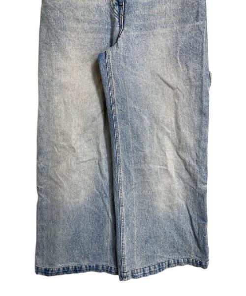 courreges（クレージュ）courreges (クレージュ) ウォッシュドワイドジーンズ　デニムパンツ ブルー サイズ:25の古着・服飾アイテム