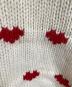 中古・古着 NKNIT (ンニット) ハートパターン ニット　ハートニット　オーバーサイズ ホワイト×レッド：15000円