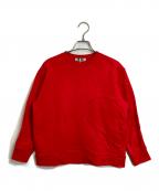 NKNITンニット）の古着「pattern pulloversweat スウェット　タグ付き」｜レッド×ホワイト