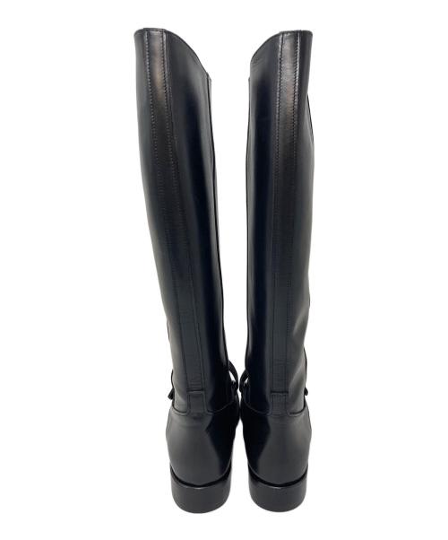 PIERRE HARDY（ピエールアルディ）PIERRE HARDY (ピエールアルディ) ベルトデザインレザーロングブーツ　ロングブーツ　レザーブーツ　イタリア製 ブラック サイズ:36の古着・服飾アイテム