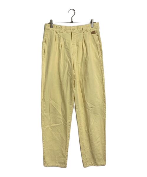 Levi's CIVVY STREET（リーバイススィヴィストリート）Levi's CIVVY STREET (リーバイススィヴィストリート) 【古着】80’s 2タックカラーパンツ　80年代　イタリア製 イエロー サイズ:W32 L34の古着・服飾アイテム