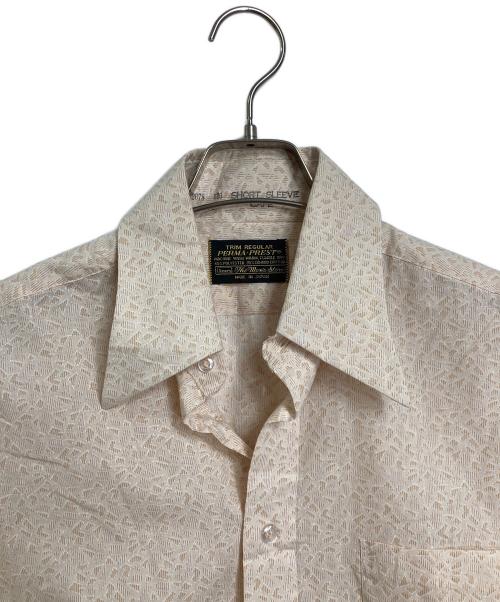 Sears（シアーズ）Sears (シアーズ) 【古着】70’S総柄半袖シャツ　70年代　日本製 イエロー サイズ:15 1/2の古着・服飾アイテム