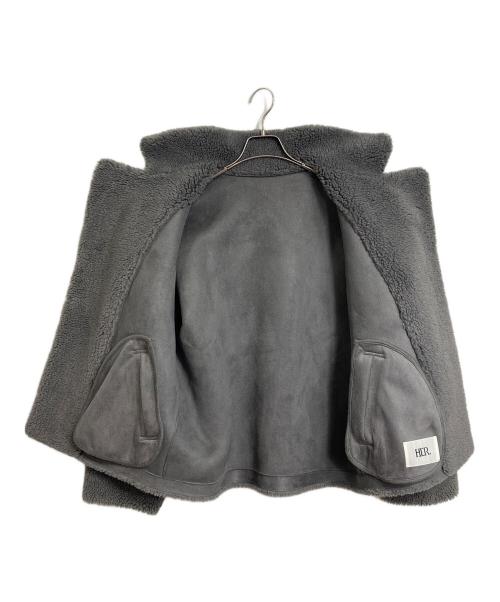 HER.（ハー）HER. (ハー) ボアショートコート　ボアコート　アウター　 グレー サイズ:Fの古着・服飾アイテム