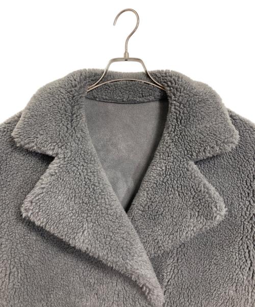 HER.（ハー）HER. (ハー) ボアショートコート　ボアコート　アウター　 グレー サイズ:Fの古着・服飾アイテム