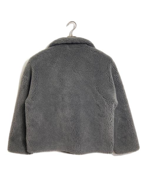HER.（ハー）HER. (ハー) ボアショートコート　ボアコート　アウター　 グレー サイズ:Fの古着・服飾アイテム