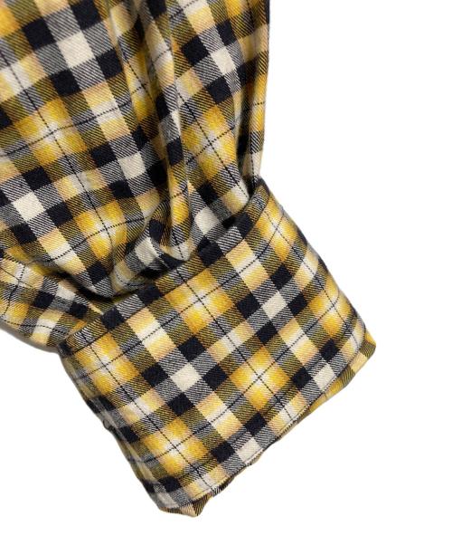 BALENCIAGA（バレンシアガ）BALENCIAGA (バレンシアガ) 18SS バックロゴチェックシャツ　チェックシャツ　ボウタイシャツ　イタリア製　ユニセックス イエロー×ブラック サイズ:34の古着・服飾アイテム