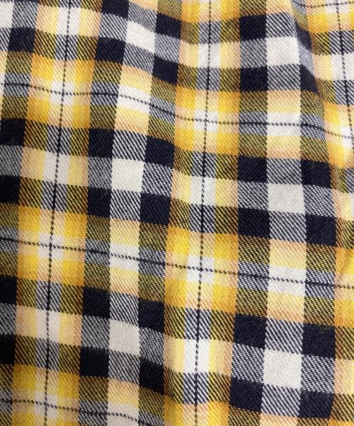 BALENCIAGA（バレンシアガ）BALENCIAGA (バレンシアガ) 18SS バックロゴチェックシャツ　チェックシャツ　ボウタイシャツ　イタリア製　ユニセックス イエロー×ブラック サイズ:34の古着・服飾アイテム