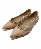 VALENTINO GARAVANIヴァレンティノ・ガラヴァーニ）の古着「ロックスタッズフラットシューズ」｜ピンク