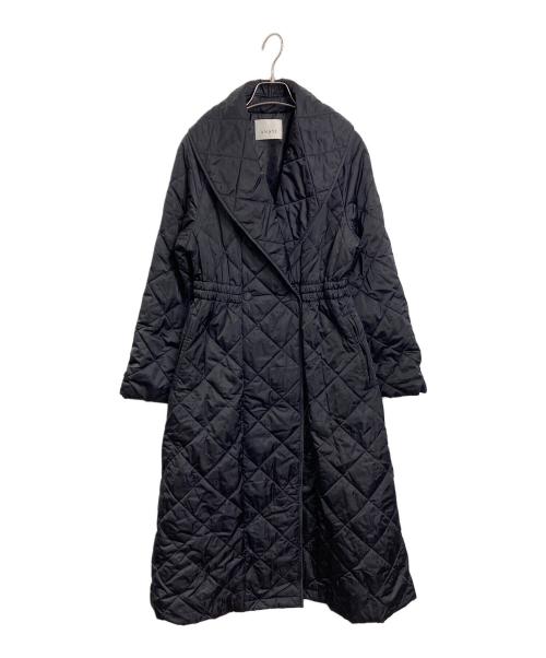 ANAYI（アナイ）ANAYI (アナイ) キルティングショールカラーコート　ロングコート　中わたコート ブラック サイズ:Sの古着・服飾アイテム