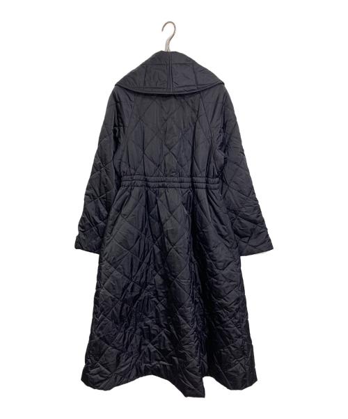 ANAYI（アナイ）ANAYI (アナイ) キルティングショールカラーコート　ロングコート　中わたコート ブラック サイズ:Sの古着・服飾アイテム