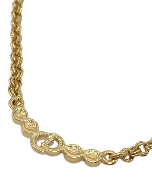 Christian Dior（クリスチャン ディオール）Christian Dior (クリスチャン ディオール) ストーン付きCDネックレス　ヴィンテージラインストーンネックレス ゴールド サイズ:実寸参照の古着・服飾アイテム