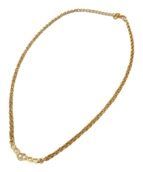 Christian Dior（クリスチャン ディオール）Christian Dior (クリスチャン ディオール) ストーン付きCDネックレス　ヴィンテージラインストーンネックレス ゴールド サイズ:実寸参照の古着・服飾アイテム