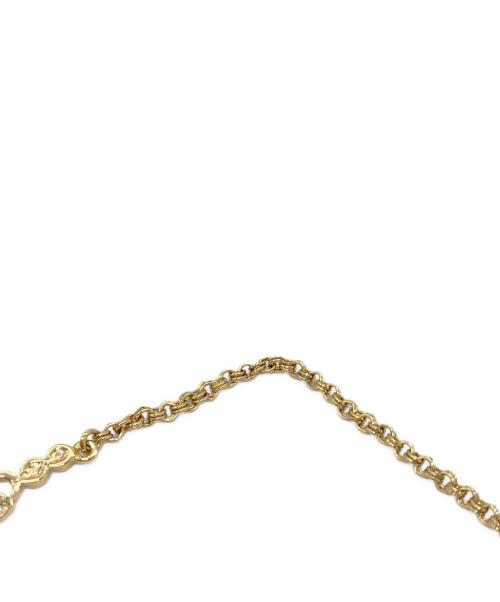 Christian Dior（クリスチャン ディオール）Christian Dior (クリスチャン ディオール) ストーン付きCDネックレス　ヴィンテージラインストーンネックレス ゴールド サイズ:実寸参照の古着・服飾アイテム