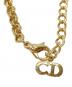 中古・古着 Christian Dior (クリスチャン ディオール) ストーン付きCDネックレス　ヴィンテージラインストーンネックレス ゴールド サイズ:実寸参照：6000円