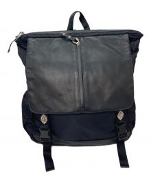 ear PAPILLONNER×BURLAP OUTFITTER（イアパピヨネ×バーラップアウトフィッター）の古着「メタルパーツジップリュック」｜ブラック