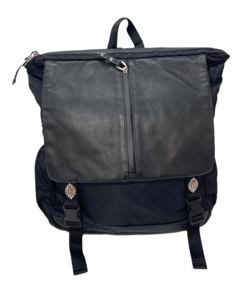 ear PAPILLONNER（イアパピヨネ）ear PAPILLONNER (イアパピヨネ) BURLAP OUTFITTER (バーラップアウトフィッター) メタルパーツジップリュック ブラック サイズ:実寸参照の古着・服飾アイテム