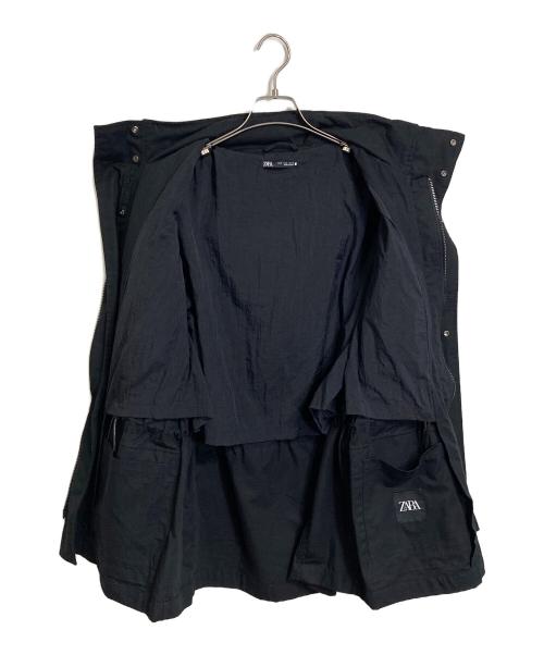 ZARA（ザラ）ZARA (ザラ) RELYEFLI RIPSTOP PARKA ブラック サイズ:Mの古着・服飾アイテム