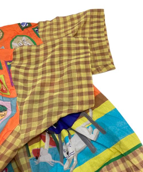 OLLEBOREBLA（アルベロベロ）OLLEBOREBLA (アルベロベロ) ぶたさん ルーム プリント ドロストデザインシャツ マルチカラー サイズ:実寸参照の古着・服飾アイテム