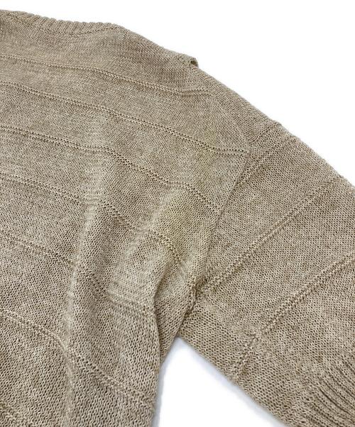 OLLEBOREBLA（アルベロベロ）OLLEBOREBLA (アルベロベロ) フラワーブタchan手刺繍・ビーズ刺繍カーディガン ベージュ サイズ:実寸参照の古着・服飾アイテム