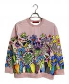 OLLEBOREBLAアルベロベロ）の古着「ブタちゃんプリントスウェット」｜ピンク