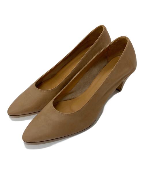 FABIO RUSCONI（ファビオルスコーニ）FABIO RUSCONI (ファビオルスコーニ) コーンヒールパンプス　 ベージュ サイズ:36の古着・服飾アイテム