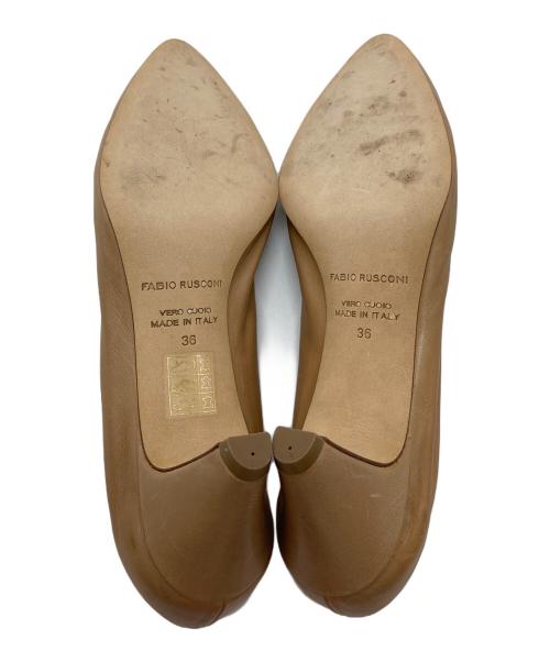 FABIO RUSCONI（ファビオルスコーニ）FABIO RUSCONI (ファビオルスコーニ) コーンヒールパンプス　 ベージュ サイズ:36の古着・服飾アイテム