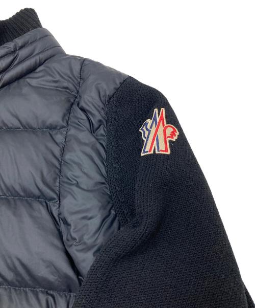 MONCLER GRENOBLE（モンクレール グルノーブル）MONCLER GRENOBLE (モンクレール グルノーブル) ニット切替ダウンジャケット ブラック サイズ:Sの古着・服飾アイテム