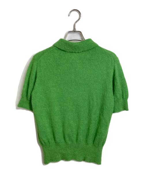 MACPHEE（マカフィー）MACPHEE (マカフィー) アルパカシャギー ポロプルオーバー グリーン サイズ:Sの古着・服飾アイテム